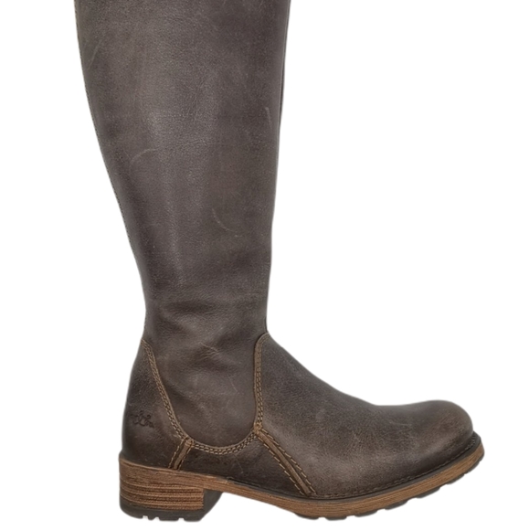 SIZE 6.5 BOS&CO, Designer Fashion, Tall Leather Winter Boots EUC B22 - Picture 2 of 8